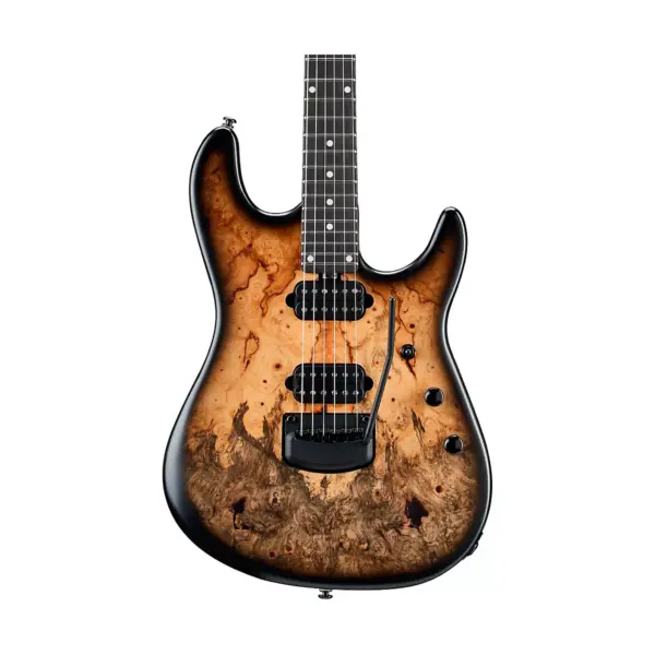 Ernie Ball Music Man Jason Richardson 6 String Electric Guitar with Black Hardware Buckeye Burl