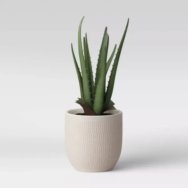 4" Textured Ceramic Planter White - Project 62™