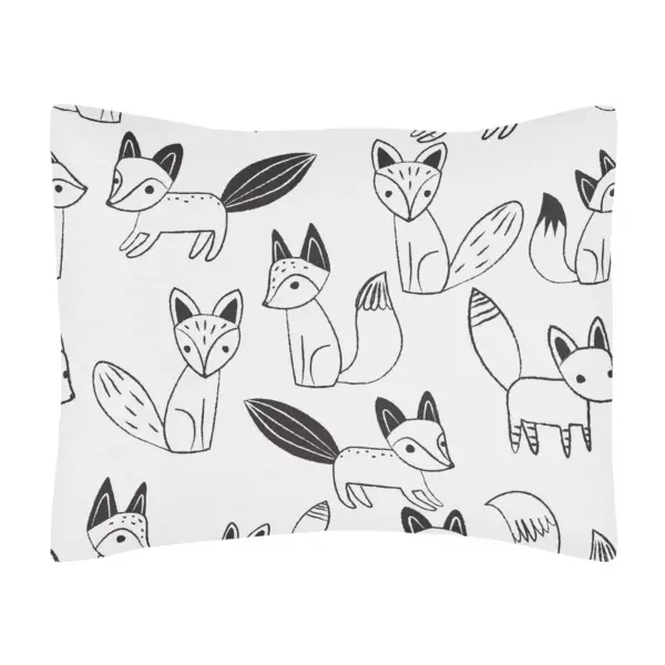 Black & White Fox Bedding Set (Toddler) - Sweet Jojo Designs