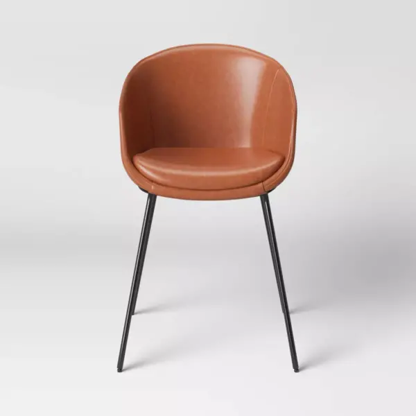 Mossman Faux Leather Tub Dining Chair Brown - Project 62™