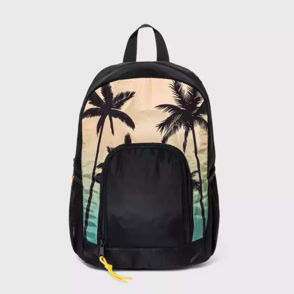 Boys' Printed Palm Tree Backpack - art class™ Black