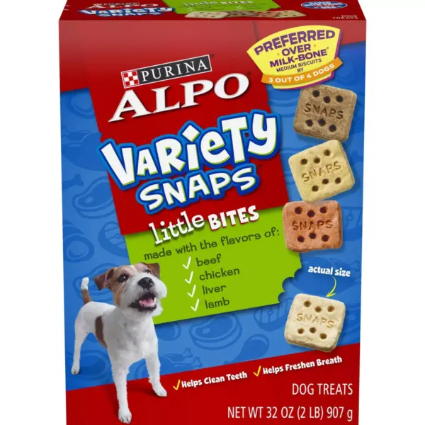 Purina Alpo Variety Snaps Little Bites Beef, Chicken, Liver & Lamb Flavor Dog Treats - 32oz