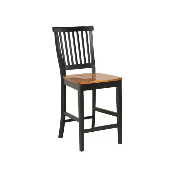 Kitchen Island and Stool Set Black/Oak - Home Styles