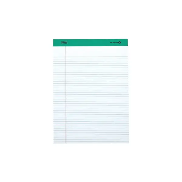 Staples Notepads 8.5" x 11.75" Narrow White 50 Sh./Pad 12 Pads/PK (21675) TR58187/21675