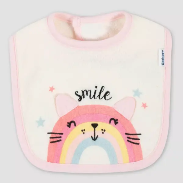 Gerber Baby Girls' 4pk Rainbow Bib