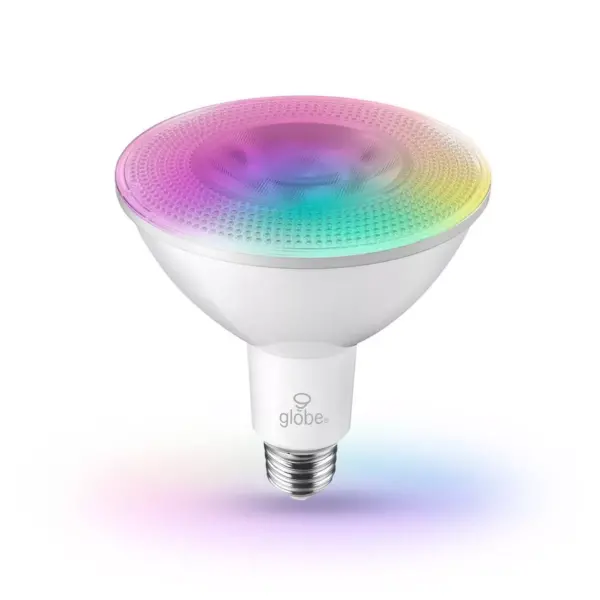 Smart 90W Equivalent White LED Wi-Fi Enabled Voice Activated PAR38 E26 Frosted Light Bulb