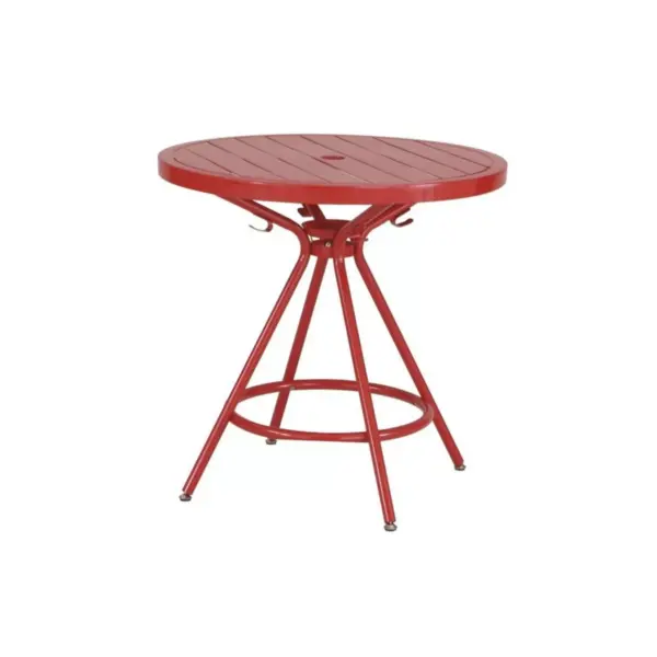 Steel CoGo 30"" Steel Patio Bistro Table in Red-Safco