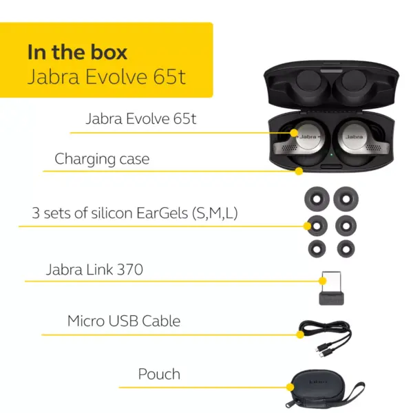 Jabra Evolve 65t MS True Wireless Earbuds