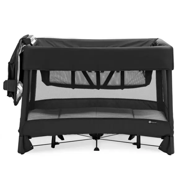 4moms breeze plus playard | Easy, One-Handed Setup | with Removable Bassinet & Flip Changer | Black