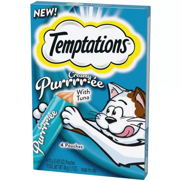 Temptations Creamy Puree Tuna Cat Treats - 1.7oz