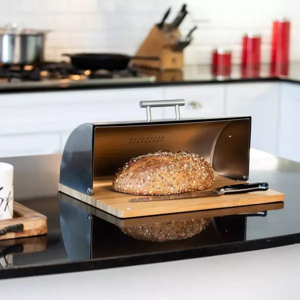 Honey-Can-Do Breadbox With Bamboo Cut Board