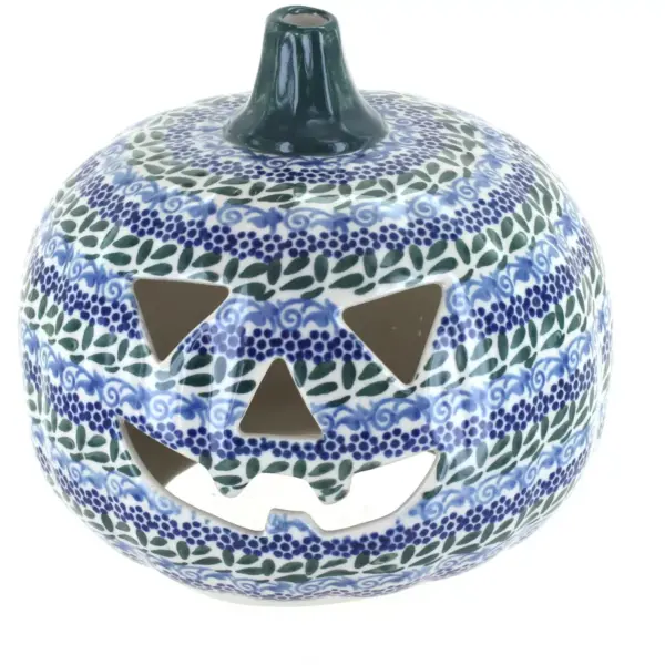 Blue Rose Polish Pottery Sasha Pumpkin Luminary