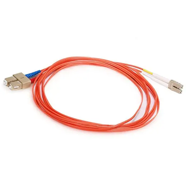 Monoprice Fiber Optic Cable - 3 Meter - Orange | LC to SC OM1, 62.5/125 Type, Multi Mode, Duplex