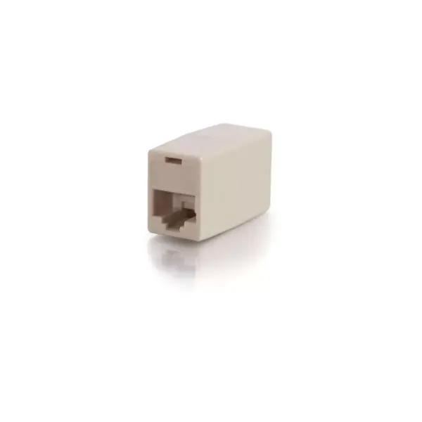 C2G RJ45 8-pin Modular Straight-Through Inline Coupler - 1 x RJ-45 Female - 1 x RJ-45 Female - Ivory