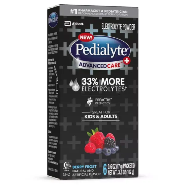 Pedialyte AdvancedCare Plus Electrolyte Powder - Berry Frost - 3.6oz Total