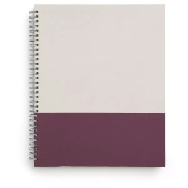 TRU RED Large Hard Cover Ruled Notebook, Gray/Purple TR55739