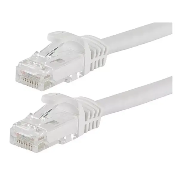 Monoprice Cat6 Ethernet Patch Cable - 10 Feet - White | Network Internet Cord - RJ45, Stranded, 550Mhz, UTP, Pure Bare Copper Wire, 24AWG - Flexboot