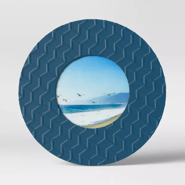 4" x 4" Round Picture Frame Navy - Room Essentials™