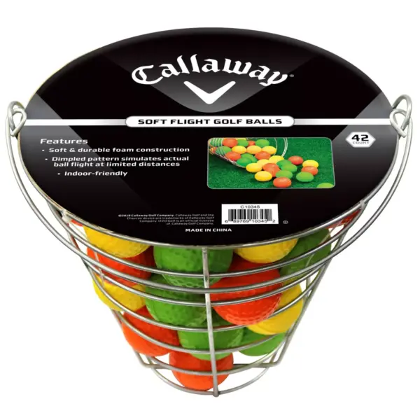 Callaway Soft Flite Practice Golf Balls Range Basket - Sliver