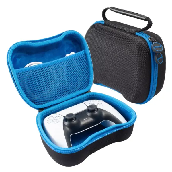 Insten Hard Carrying Case For PS5 Controller / Xbox Series X S Game Controller, EVA Travel Storage Holder with Handle, Black