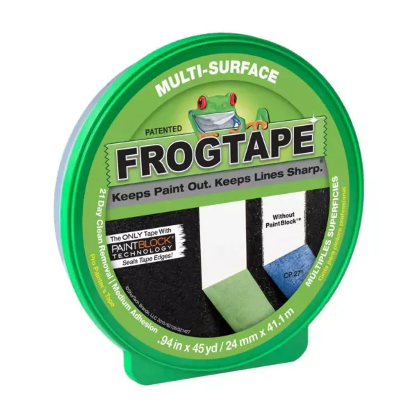 FrogTape 0.94"x45yd Multi Surface Painting Industrial Tape Green