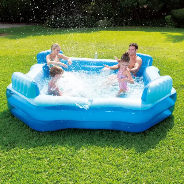 Summer Waves KB0706000 8.75ft x 26in Inflatable 4 Person Deluxe Swimming Pool