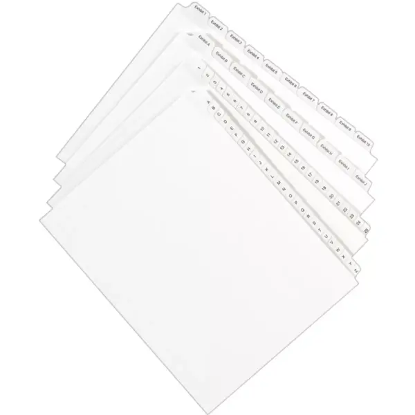 Avery Allstate-Style Legal Exhibit Side Tab Divider Title: K Letter White 25/Pack 82173