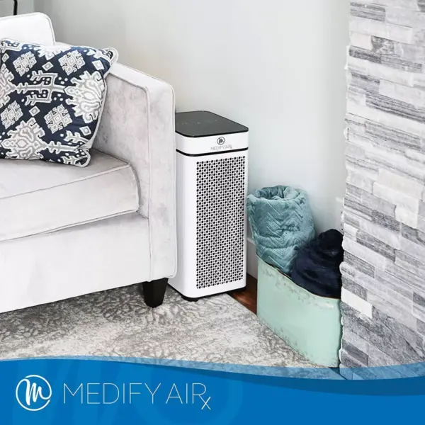 Medify Air MA-40-W2 Medical Grade HEPA Filter Tower Air Purifier (2 Pack) w/Medify Air MA-40 Air Purifier H13 HEPA Replacement Filter Set (2 Pack)