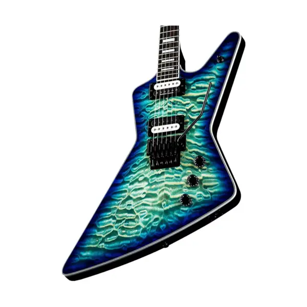 Dean Z Select Quilt Top with Floyd Electric Guitar Ocean Burst