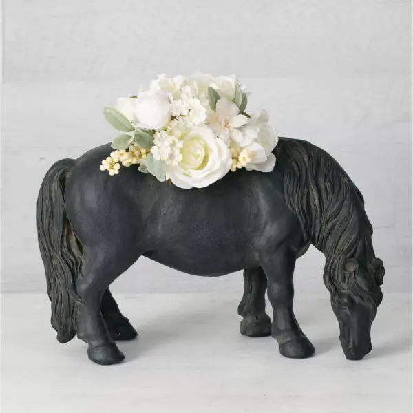 Sullivans Pony Planter 12"H Black