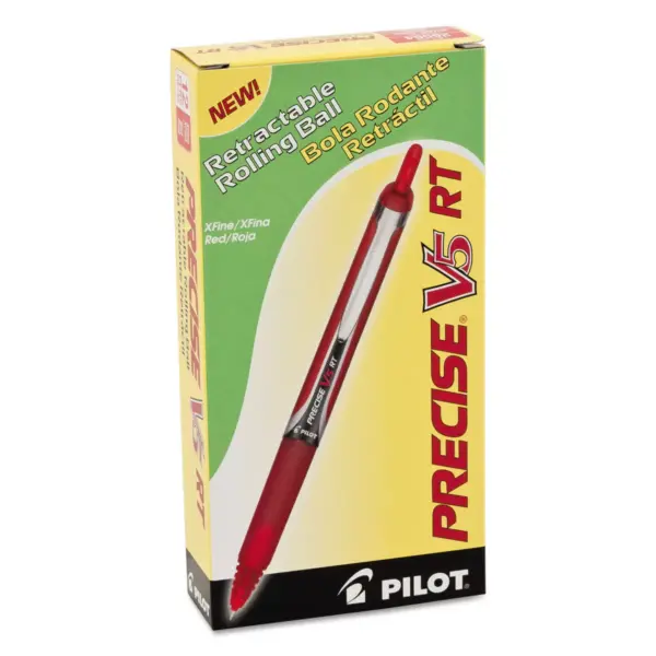 Pilot Precise V5RT Retractable Roller Ball Pen Red Ink .5mm 26064