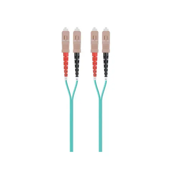 Monoprice OM3 Fiber Optic Cable - 3m (Meter) - SC/UPC-SC/UPC, Multi Mode, Duplex, 50/125 Type, 2.0mm, PVC