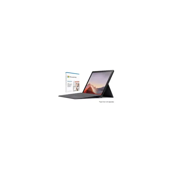 Microsoft Surface Pro 7 VALUE BUNDLE 12.3" Intel Core i5 8GB RAM 256GB SSD Matte Black + Microsoft 365 Personal 1 Year Subscription For 1 User