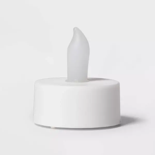 12ct Twist-Flame LED Tealight Candles (White) - Room Essentials™