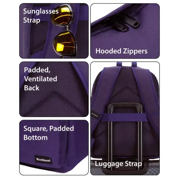 Rockland 17'' Classic Laptop Backpack - Purple