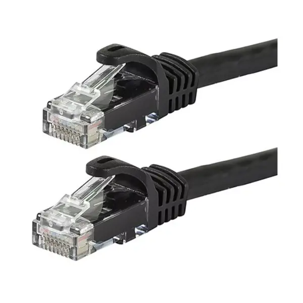 Monoprice Cat6 Ethernet Patch Cable - 7 Feet - Black | Network Internet Cord - RJ45, Stranded, 550Mhz, UTP, Pure Bare Copper Wire, 24AWG - Flexboot