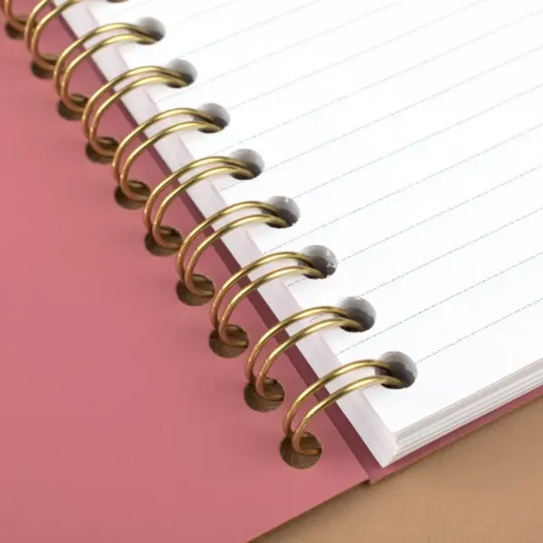 80 sheet 1 Subject Spiral Notebook Work Style Pocket Dark Pink - Cambridge