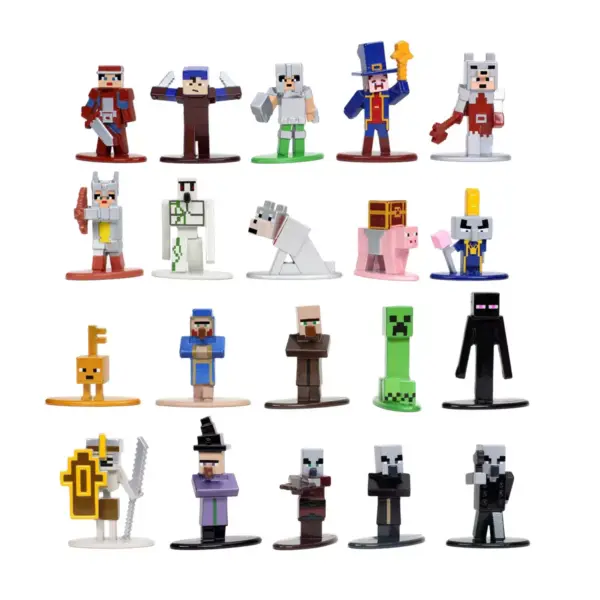 Jada Toys Nano Metalfigs Minecraft Die-Cast Figures 1.65" 20-Pack