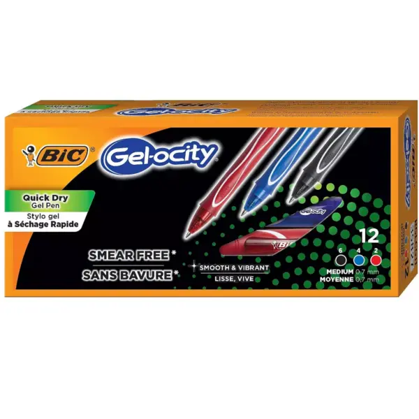 BIC Gel-ocity Quick Dry Gel Medium Point Assorted Ink 2728326