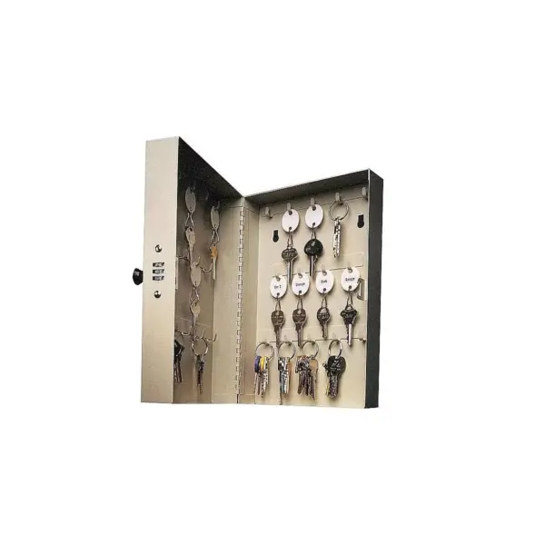 SteelMaster Hook-Style Key Cabinet 28-Key Steel Putty 7-3/4"w x 3-1/4"d x 11-1/2"h 201202889