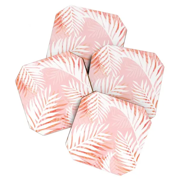 Gale Switzer Tropical Bliss Pink Set of 4 Coasters - Deny Designs