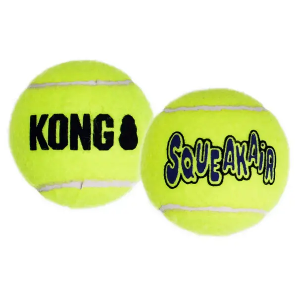 KONG SqueakAir Tennis Ball Dog Toy - Yellow - L - 2ct