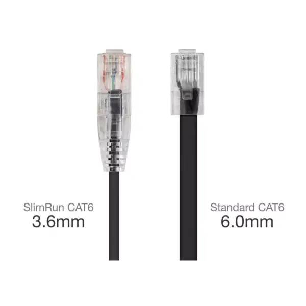 Monoprice Cat6 Ethernet Patch Cable - 20 Feet - Black | Network Internet Cord - Snagless RJ45 Stranded 550MHz UTP CMR Riser Rated Pure Bare Copper