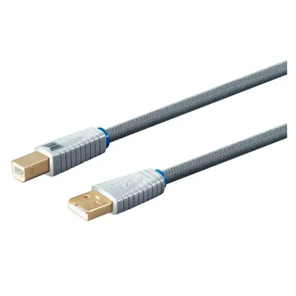 Monolith USB Digital Audio Cable - USB A to USB B - 2 Meter, 22AWG, Oxygen-Free Copper, Gold-Plated Connectors