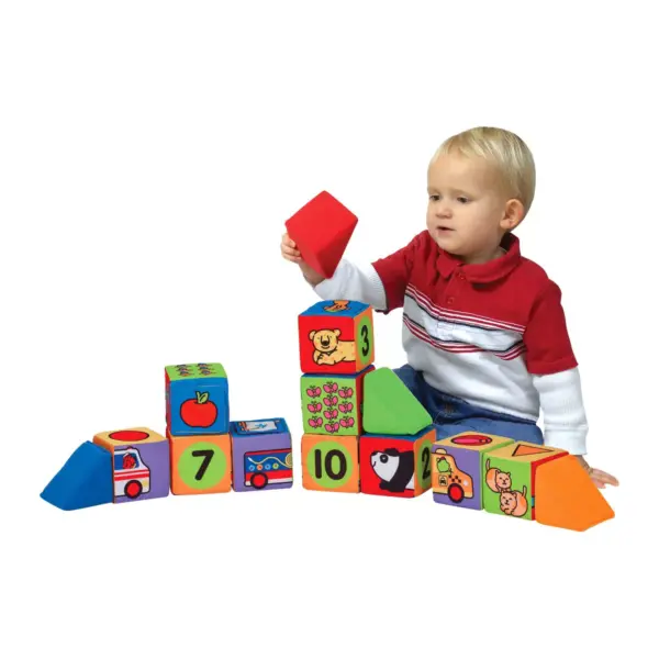 Melissa & Doug K's Kids Match and Build Soft Blocks Set