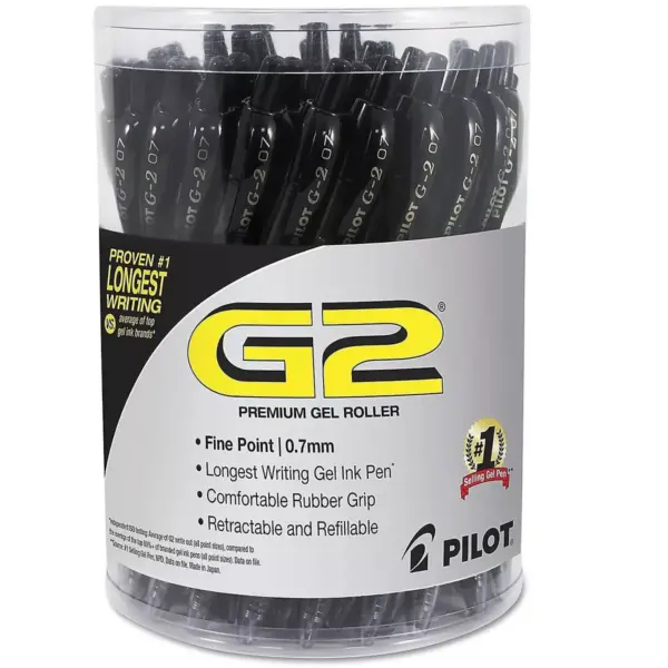 Pilot G2 Premium Retractable Gel Ink Pen Refillable Black Ink .7 mm 36/Pack 84065