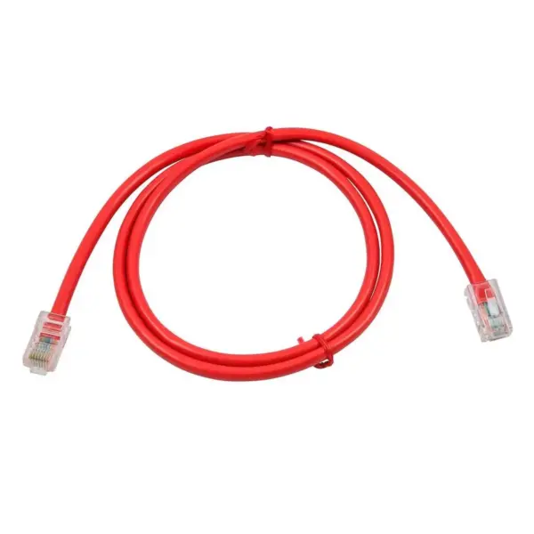 Monoprice Cat5e Ethernet Patch Cable - 2 Feet - Red | Network Internet Cord - RJ45, Stranded, 350Mhz, UTP, Pure Bare Copper Wire, 24AWG - Zeroboot