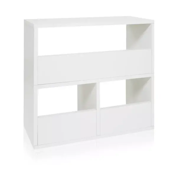 Way Basics Eco Friendly Collins Cubby Bookshelf and Storage Organizer White