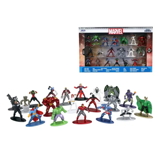 Jada Toys Nano Metalfigs Marvel Die-Cast Figures 1.65" 20-Pack