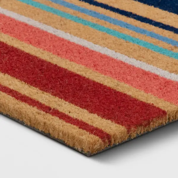 1'6"x2'6" Summer Striped Doormat Neutral - Opalhouse™